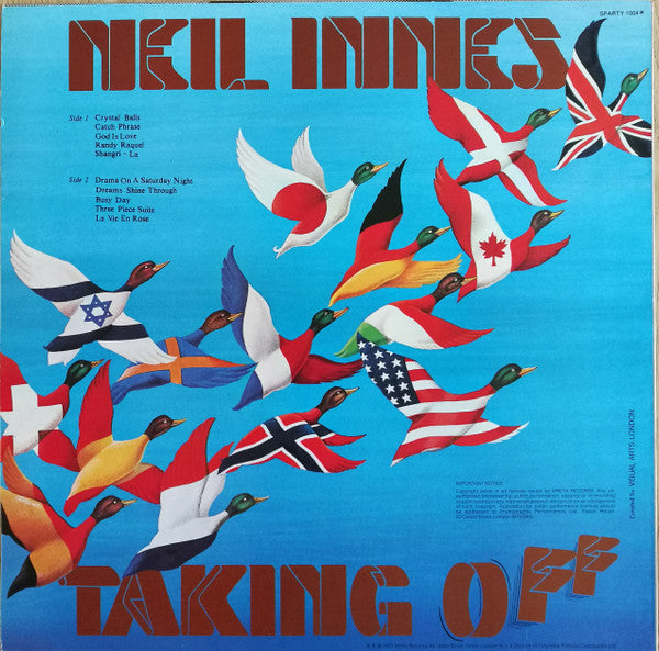 Image of Back Cover of LP - VG+/VG+ - NEIL INNES, Taking Off (Arista; SPARTY1004, UK 1977, Inner), ,  - 3726344E