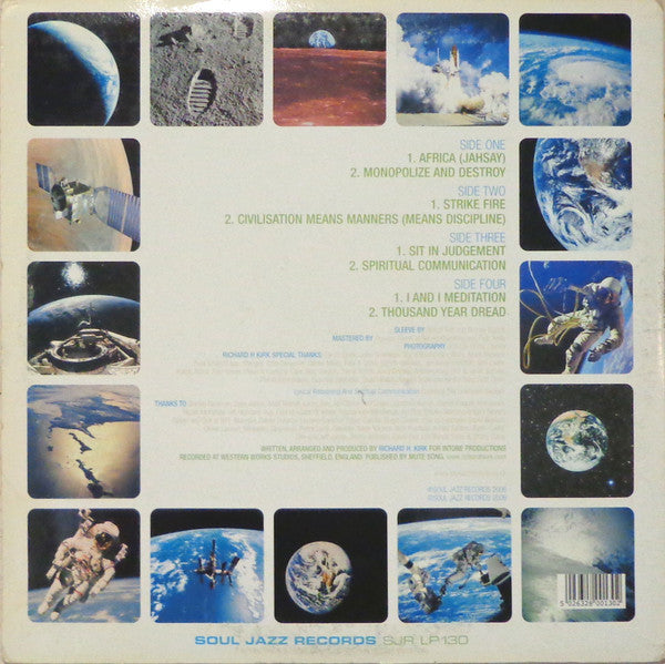 Image of Back Cover of 2xLP - VG/VG+ - SANDOZ, Live In The Earth: Sandoz In Dub (Chapter 2) (Soul Jazz; SJR LP 130, UK 2006, Picture Sleeve, 2 Inners), ,  - 2426059E