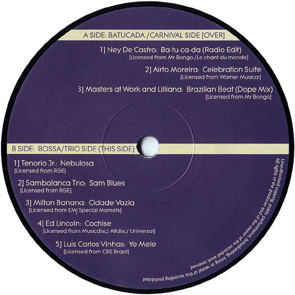Image of Label Cover of 2xLP - VG/VG - VARIOUS ARTISTS, Brazilian Beats (Mr Bongo; MRBLP015, UK 2000), ,  - 3626120E