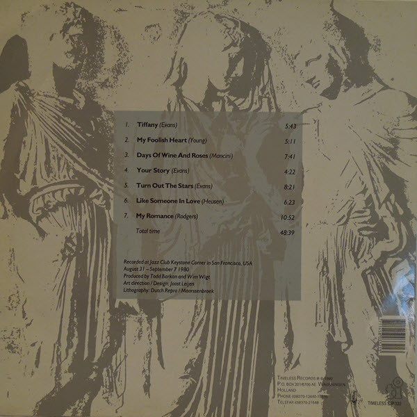 Image of Back Cover of LP - VG/VG - BILL EVANS TRIO, Consecration II (Timeless Records; SJP332, Netherlands 1990), ,  - 1826383E