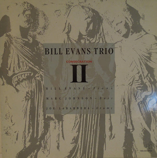 Image of Front Cover of LP - VG/VG - BILL EVANS TRIO, Consecration II (Timeless Records; SJP332, Netherlands 1990), ,  - 1826383E