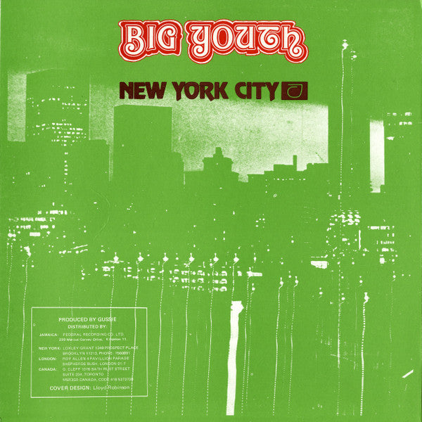 Image of Back Cover of 4915260C: 12" - BIG YOUTH, Strictly Rockers / Love Your Brother Man (Gussie Roots Sounds; none, Jamaica 1970s, Picture Sleeve) Sleeve is a little grubby with name written on front. Lots of marks but plays okay.  G+/G