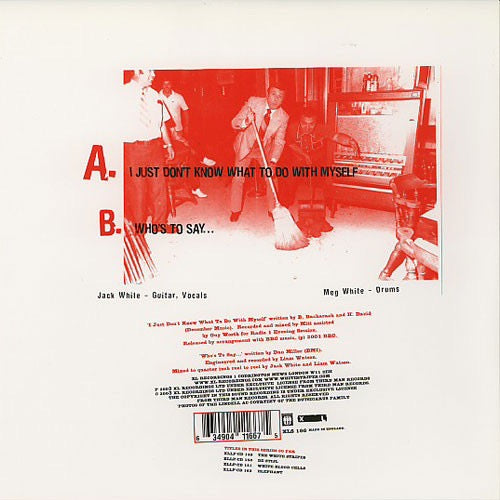 Image of Back Cover of 7" - VG+/VG+ - THE WHITE STRIPES, I Just Don't Know What To Do With Myself (XL; XLS166, UK 2003, Fold Over Sleeve), ,  - 4216026C