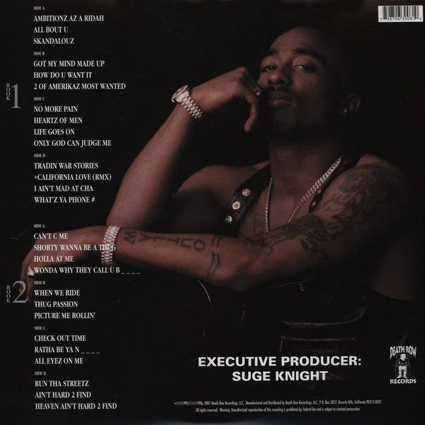 Image of Back Cover of 3824018E: 4xLP - 2PAC, All Eyez On Me (Death Row; DRR 63008-1, US 2001 Reissue, Gatefold) SEALED  EX/M