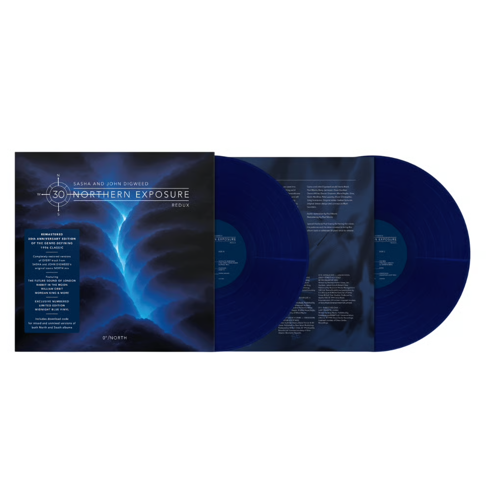 SASHA, JOHN DIGWEED, Northern Exposure Redux (North) (Late Night Tales; ALNLP80NX,  2026 Reissue, Printed Insert, 140g Midnight Blue Vinyl, Download Code for Mixed and Unmixed tracks ) 2xLP NEW/NEW - PRE-ORDER
