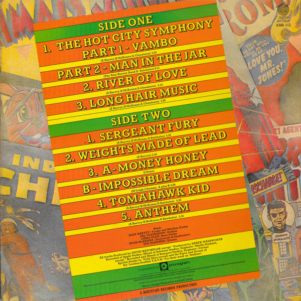 Image of Back Cover of 0124198E: LP - THE SENSATIONAL ALEX HARVEY BAND, Impossible Dream (Vertigo; 6360112, UK 1974, Laminated Gatefold Sleeve)   VG+/VG