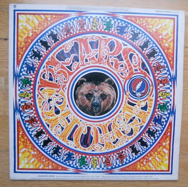 Image of Back Cover of 5123083E: LP - THE GRATEFUL DEAD, History of the Grateful Dead Vol 1 (Bear's Choice) (WB Burbank; K46246, UK 1973) Edge Wear, Writing on Front Sleeve  G+/G+