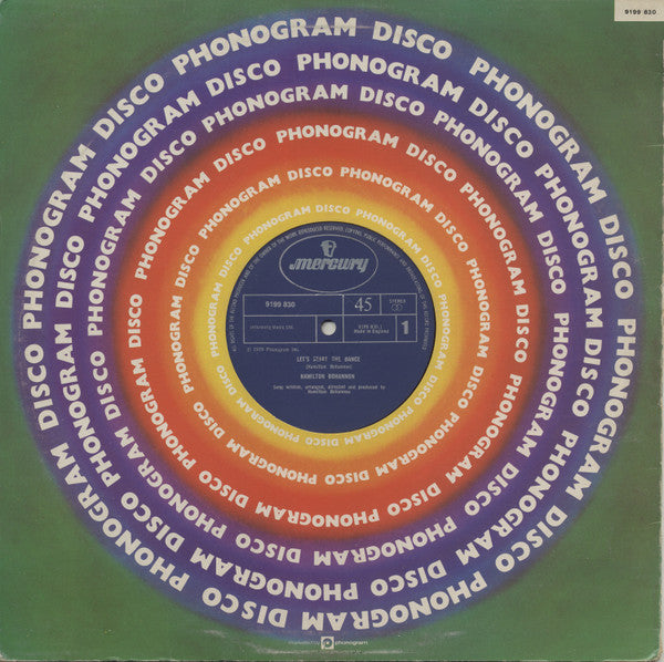 Image of Front Cover of 5023359E: 12" - HAMILTON BOHANNON, Let's Start The Dance / I Wonder Why (Mercury; 9199 830, UK 1978, Company Sleeve)   VG+/VG+
