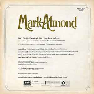 Image of Back Cover of 5023287E: LP - MARK-ALMOND, Mark-Almond (Harvest Green, Gramophone Co On Rim, EMI Box, ; SHSP4011, UK 1971 Reissue, Textured Sleeve)   VG/VG