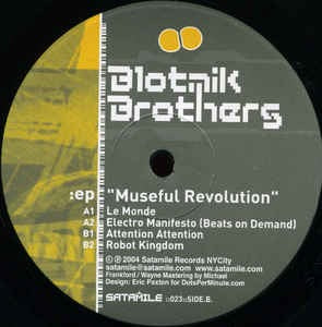 Image of Front Cover of 5043174S: 12" - BLOTNIK BROTHERS, Museful Revolution (Satamile Records NYC; SAT023, US 2004)   /VG+