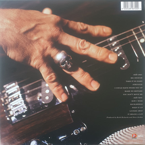 Image of Back Cover of 5233001E: LP - KEITH RICHARDS, Talk is Cheap (Mindless Records; BMGCAT338CLP, UK, Europe & US 2019 Reissue, Inner, 180 Gram, Red Vinyl)   NEW/NEW