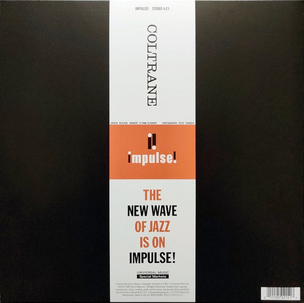 Image of Back Cover of 0114153C: LP - THE JOHN COLTRANE QUARTET, Coltrane (Impulse! ; 00011105021517, Worldwide 2022, Gatefold)   NEW/NEW