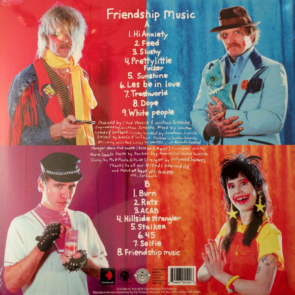 Image of Back Cover of 5033185E: LP - SURFBORT, Friendship Music (Cult Records; CLT-028-12, US 2018, Insert, Blue Vinyl)   NEW/NEW