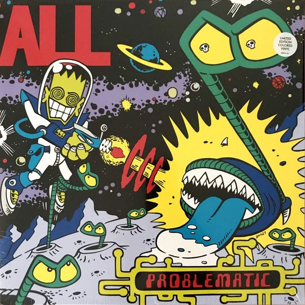 Image of Front Cover of 5113322C: LP - ALL, Problematic (Epitaph; 86585-1, Europe 2023 Reissue, Inner, Neon Yellow Vinyl.)   VG+/EX