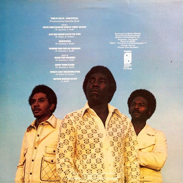 Image of Back Cover of 5123225E: LP - THE O'JAYS, Survival (Philadelphia International Records; S PIR 80765, UK 1975)   VG/VG+