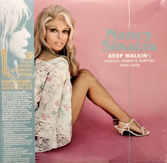 Image of Front Cover of 0314191C: 2xLP - NANCY SINATRA, Keep Walkin': Singles, Demos & Rarities 1965-1978 (Light In The Attic; LITA 208, US 2023, Gatefold, Book, With Obi)   NEW/NEW