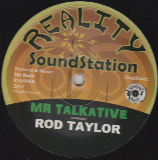 Image of Front Cover of 5043195S: 12" - ROD TAYLOR, Mr Talkative (Reality Sound Station; RSS004, France 2017)   /VG+