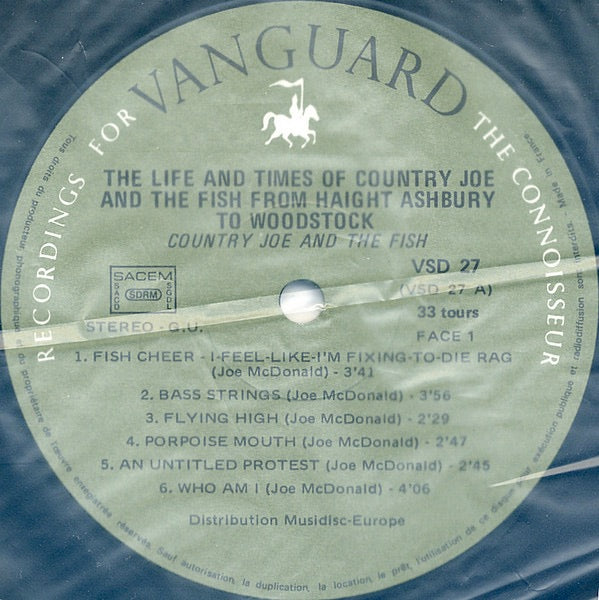 Image of Back Cover of 5123025E: 2xLP - COUNTRY JOE AND THE FISH, Life & Times Of - From Haight-Ashbury To Woodstock (Vanguard; VSD27/28, France 1970s Reissue, Gatefold, Dull Mid Green Label) Strong VG  VG/VG