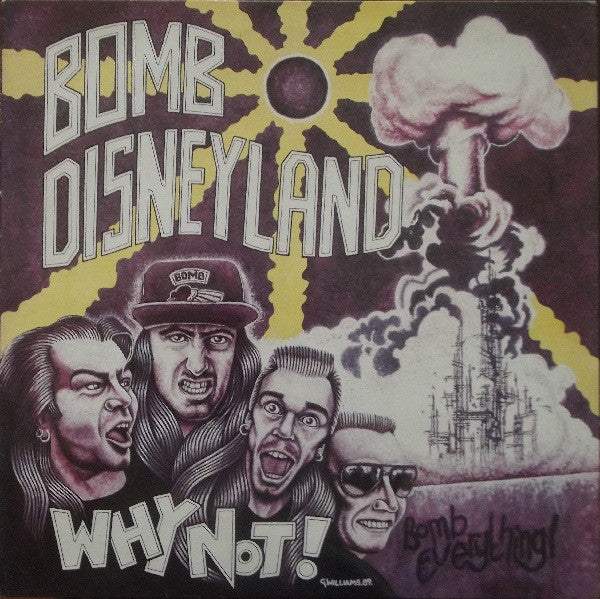 Image of Front Cover of 5143225S: LP - BOMB DISNEYLAND, Why Not? (Vinyl Solution; SOL-16, UK 1989, Inner, Stickered Sleeve)   VG/VG+