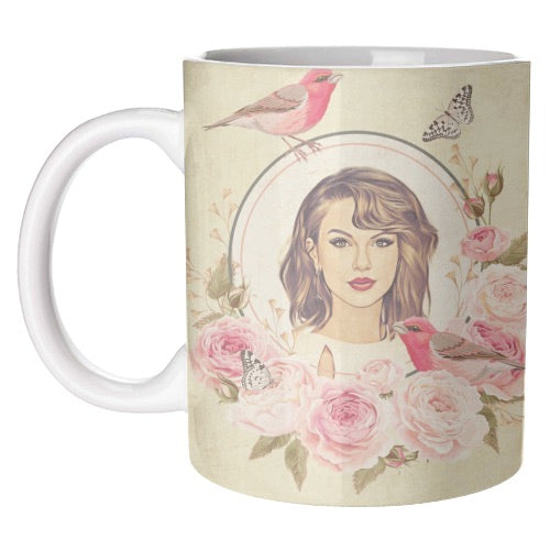 Image of Front Cover of 5113232C: Accessories - TAYLOR SWIFT, Mug (, UK 2023, White Mug With Colour Print)   NEW/NEW