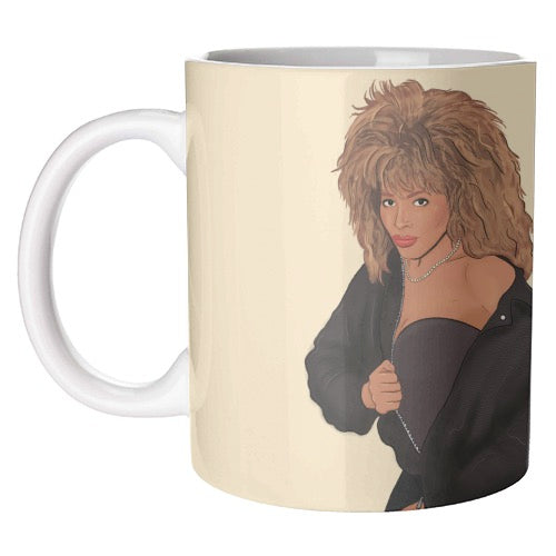Image of Front Cover of 5113233C: Accessories - TINA TURNER, Mug (, UK 2023, White Mug With Colour Print)   NEW/NEW