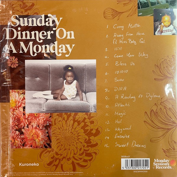 Image of Back Cover of 5143287S: 2xLP - SPEECH DEBELLE, Sunday Dinner On A Monday (Monday Sessions Records; MSR03V, Europe 2023, Gatefold, 2 Inners) Opened Instore, Still In Stickered Shrinkwrap  EX/EX