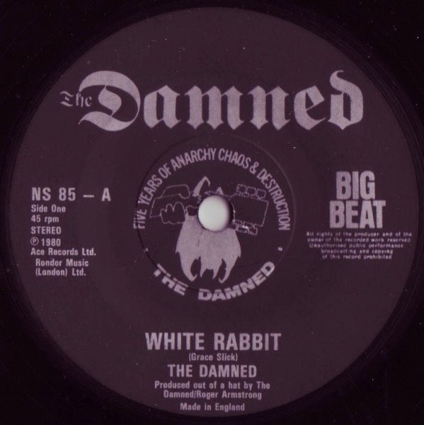 Image of Label of 5213151C: 7" - THE DAMNED, White Rabbit (Big Beat Records; NS 85, UK 1983 Reissue, Paper Picture Sleeve)   VG/VG+