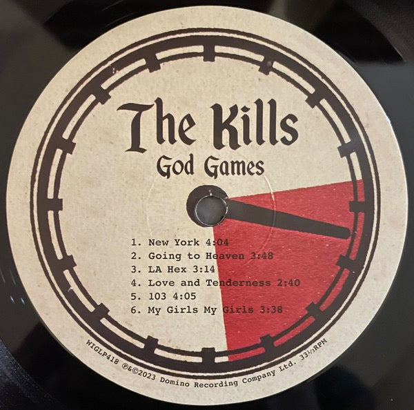 Image of Label of 0134001E: LP - THE KILLS, God Games (Domino; WIGLP418, Europe 2023, Booklet, Download Code)   NEW/NEW