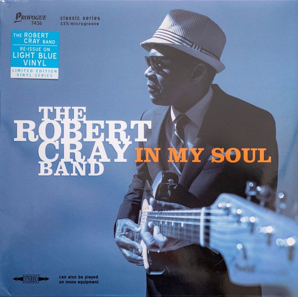 Image of Front Cover of 0114070C: LP - THE ROBERT CRAY BAND, In My Soul (Provogue; PRD 7436 1-2, Europe 2022 Reissue, Insert, Light Blue Vinyl) Split Seam  VG/EX
