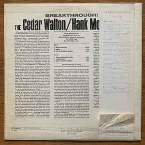 Image of Back Cover of 0144170S: LP - THE CEDAR WALTON / HANK MOBLEY QUINTET WITH CHARLES DAVIS (2), SAM JONES AND BILLY HIGGINS, Breakthrough! (Cobblestone; YS-2783-CO, Japan 1973, Picture sleeve, Insert) Light wear to sleeve. Few light marks on back of sleeve.  VG/EX