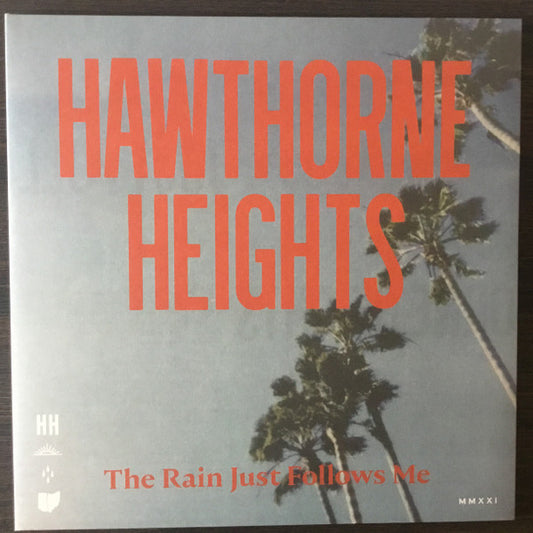 Image of Front Cover of 0824142E: LP - HAWTHORNE HEIGHTS, The Rain Just Follows Me (Pure Noise Records; PNE314, US 2021, Gatefold, Inner & Insert, Electric Blue In Clear w/ Halloween Orange Splatter Vinyl.) Opened instore, still in stickered shrinkwrap. Smal corner bump.  VG+/EX