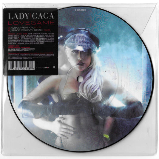 Image of Front Cover of 0724171E: 7" - LADY GAGA, Lovegame (Streamline Records ; 2720318, Europe 2009, Stickered Plastic Sleeve, Picture Disc)   VG+/VG+