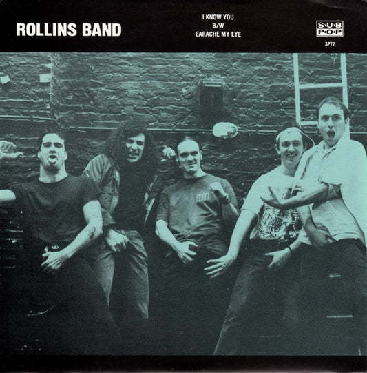Image of Front Cover of 0724442E: 7" - ROLLINS BAND, I Know You b/w Earache My Eye (Sub Pop ; SP72, US 1990, Fold Over Sleeve With Attached Singles Club Form, Red Vinyl)   VG+/EX