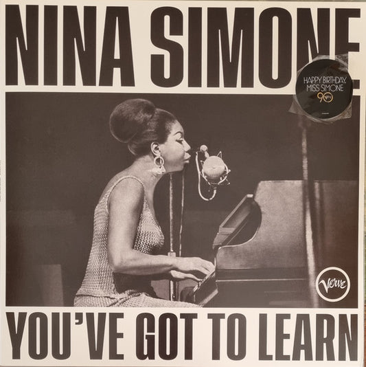 Image of Front Cover of 0834303E: LP - NINA SIMONE, You've Got To Learn (Verve Records; B0037882-01, Worldwide 2023 Reissue, Insert, Black Vinyl)   NEW/NEW