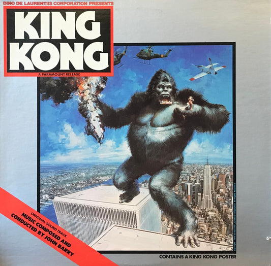 Image of Front Cover of 0824506E: LP - JOHN BARRY, King Kong (Original Sound Track) (Reprise Records; MS 2260, US 1976, Company Inner, Poster)   G/VG+