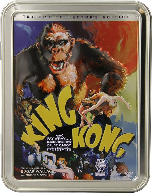 Image of Front Cover of 0854437S: DVD - ERNEST B. SCHOEDSACK, King Kong Collectors Edition (, Europe , Metal Tin, Insert)   VG+/VG+