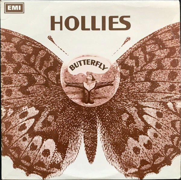 Image of Front Cover of 5223086E: LP - THE HOLLIES, Butterfly (Parlophone Black/Yellow; PMC 7039, UK 1967, Laminated Flipback Sleeve, Mono)   VG/G+