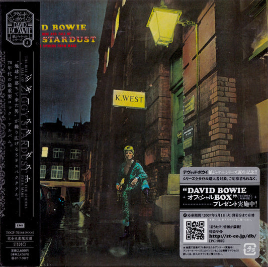Image of Front Cover of 0834025E: CD - DAVID BOWIE, The Rise And Fall Of Ziggy Stardust And The Spiders From Mars (EMI; TOCP-70144, Japan 2007, Card Sleeve, Inner & Booklet) Obi  VG+/VG+